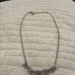 Brighton Silver-Tone Textured Beaded Necklace